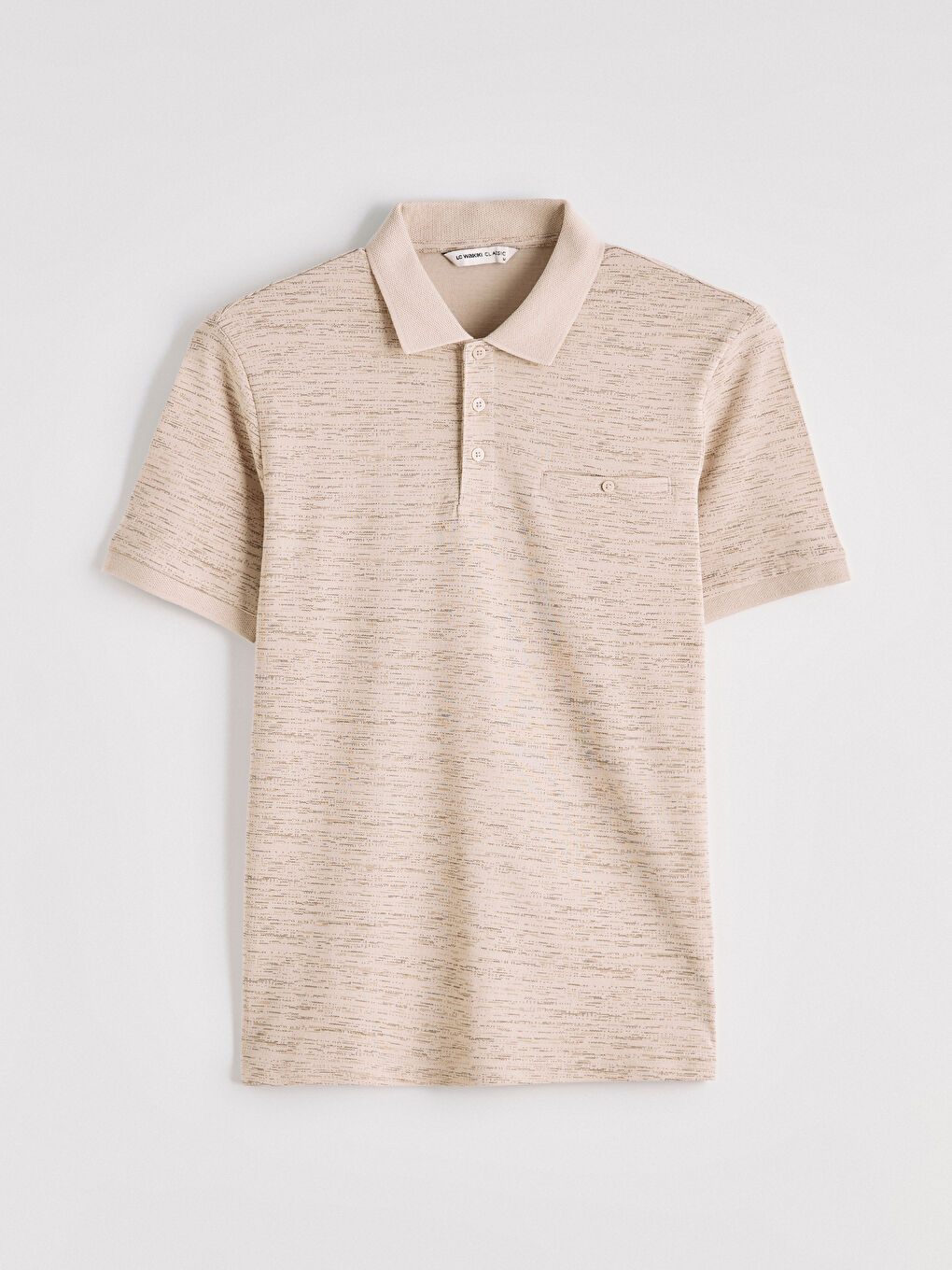 Tricou bărbătesc cu guler polo și model piqué-4