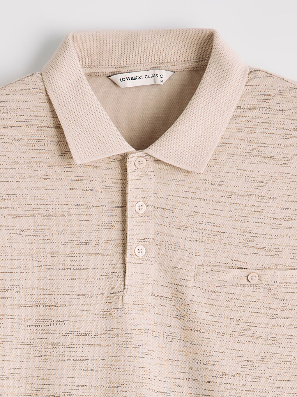 Tricou bărbătesc cu guler polo și model piqué-5