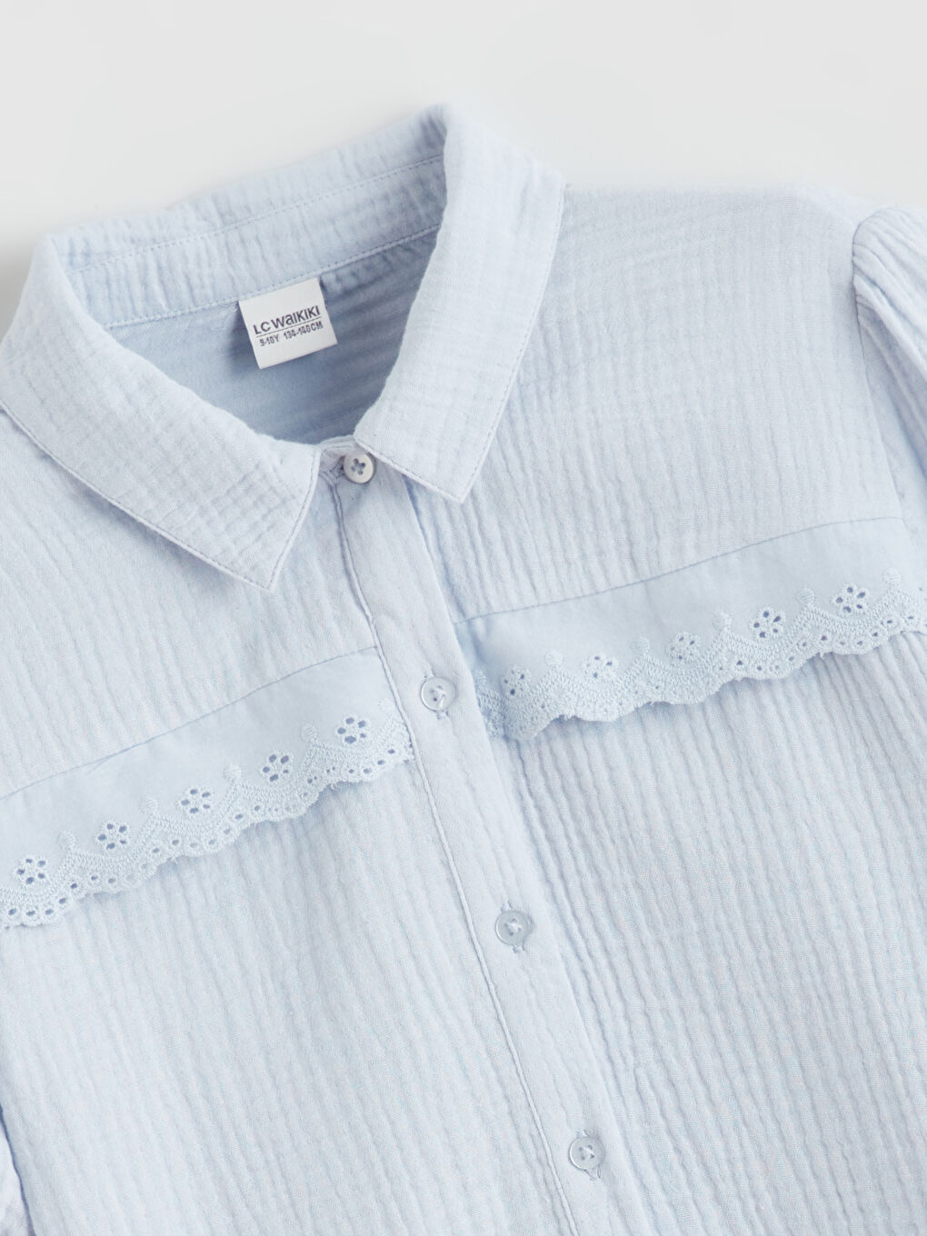 Девочки Голубой Рубашка-1