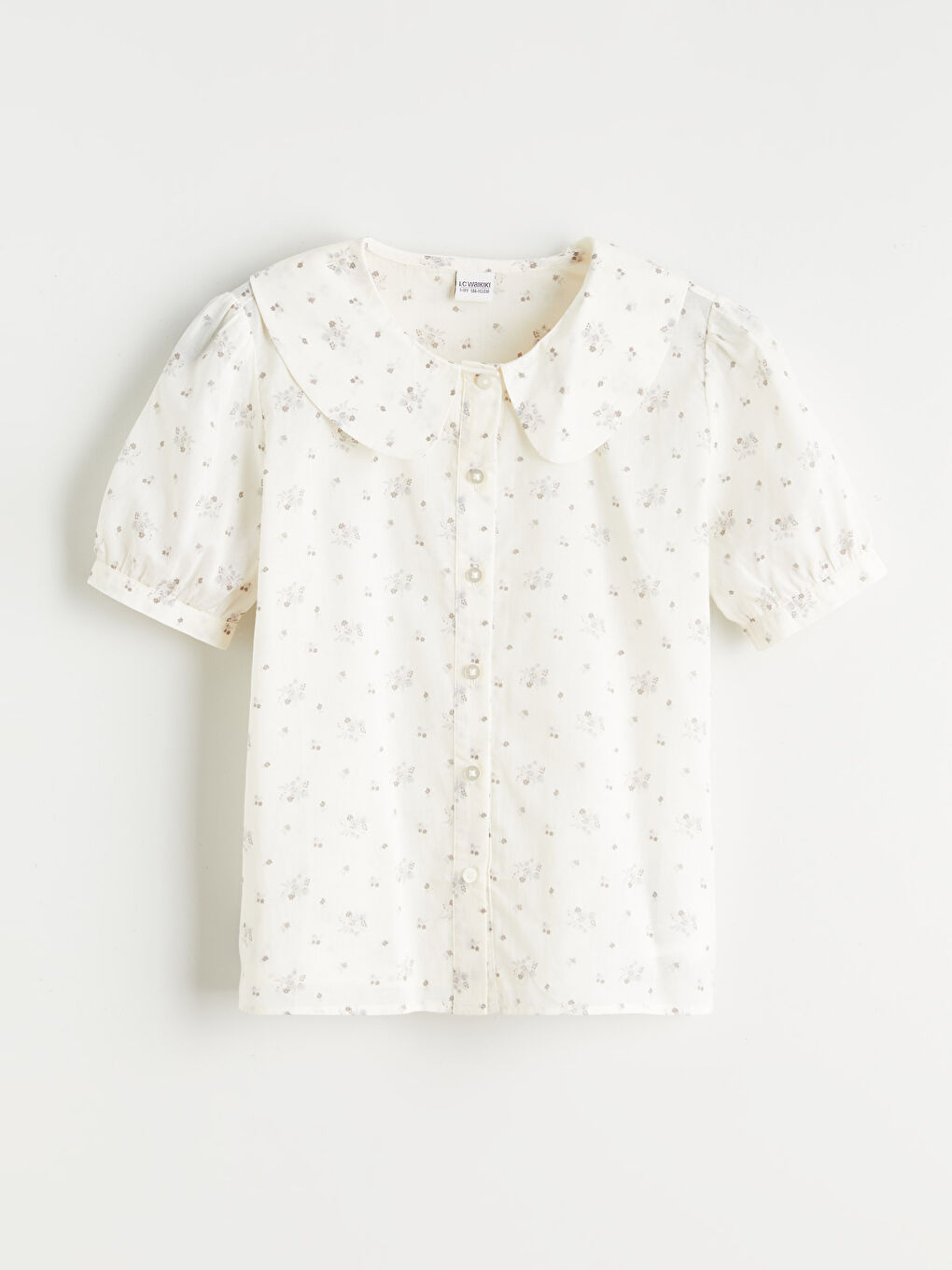 Floral Peter Pan Collar Shirt for Girls