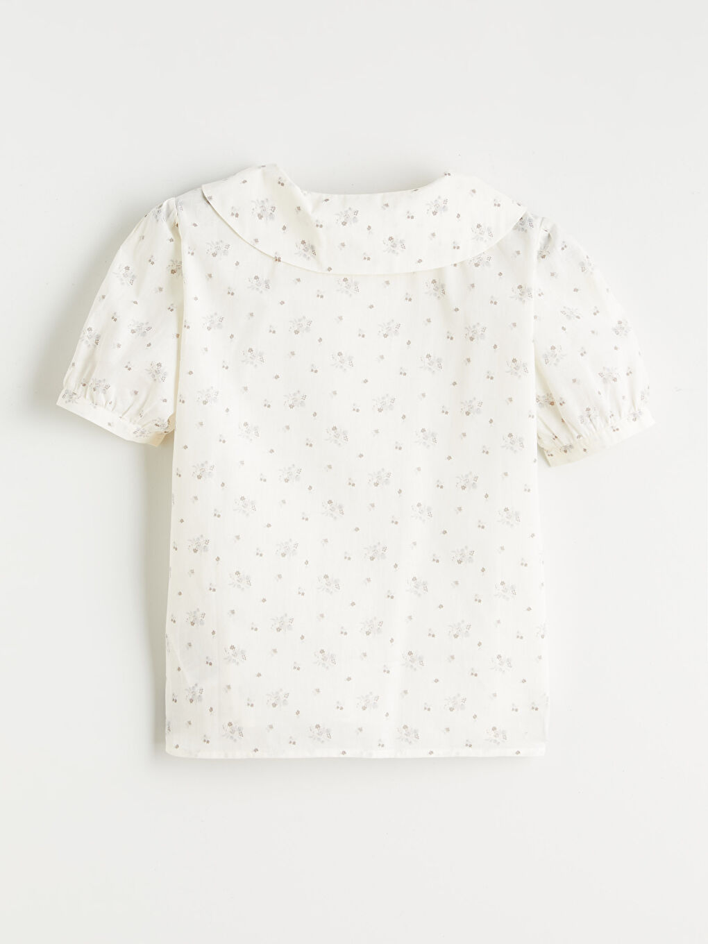 Floral Peter Pan Collar Shirt for Girls-1