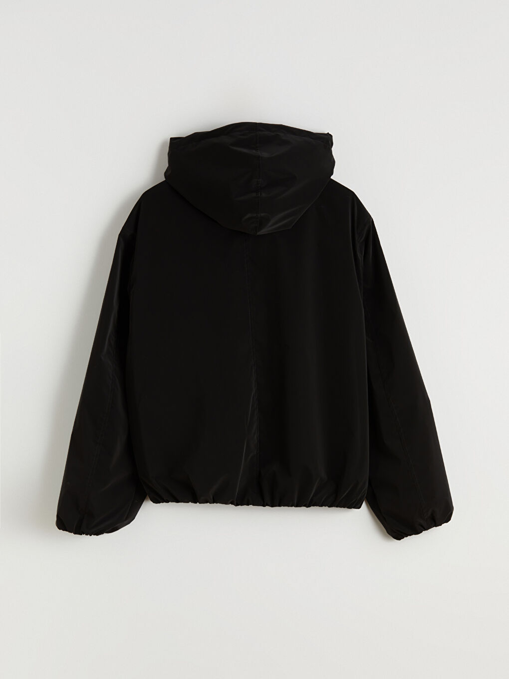 Oversized Cropped Hooded Raincoat-7