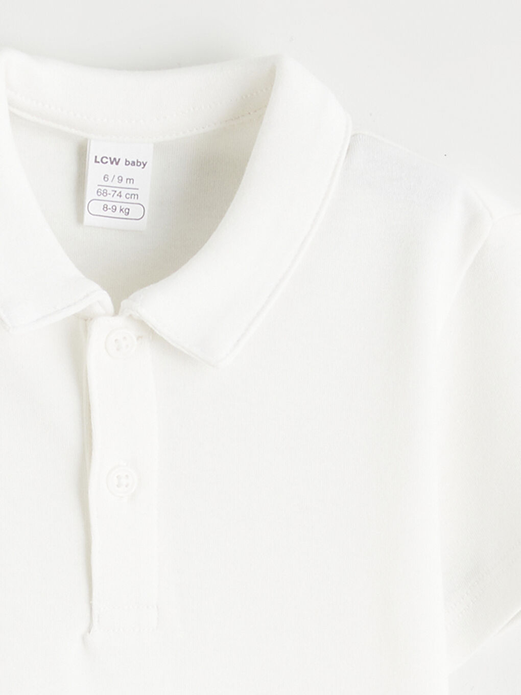 Ekru Polo Yaka Erkek Bebek Tişört-2