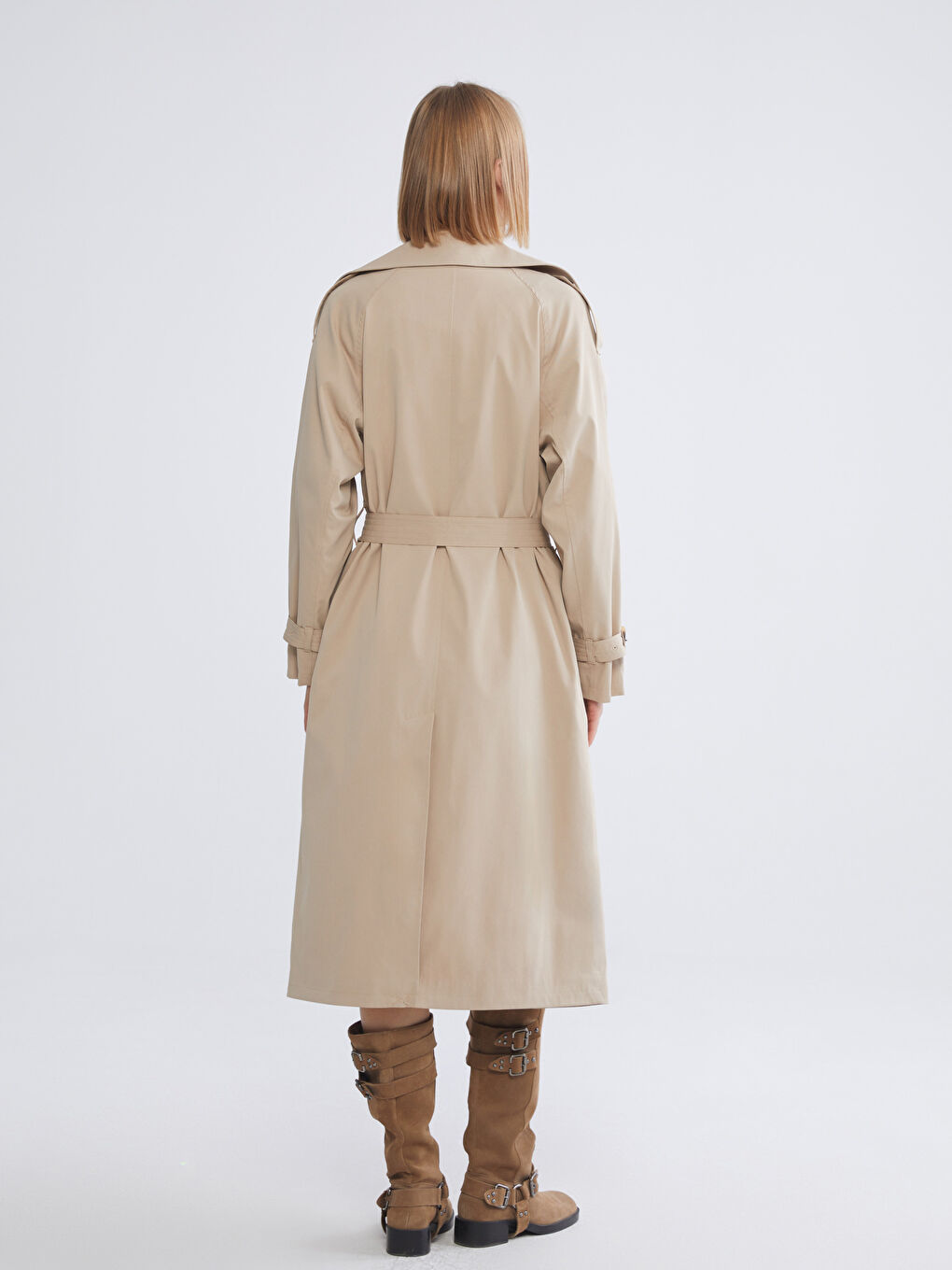 Women's Double-Breasted Trench Coat-4