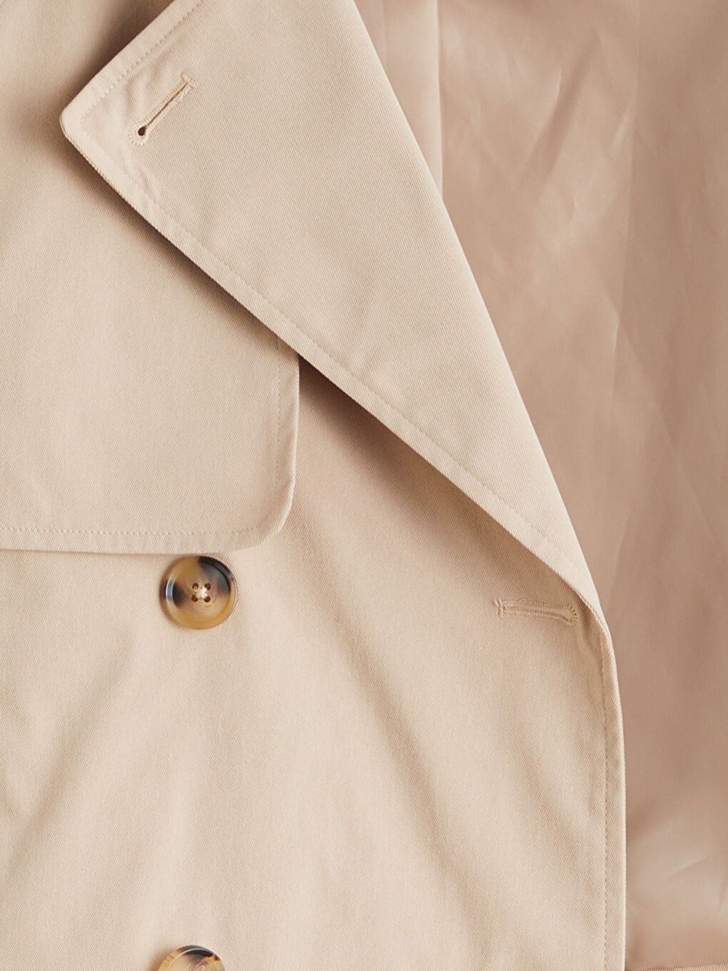 Double-Breasted Cropped Trench Coat-6