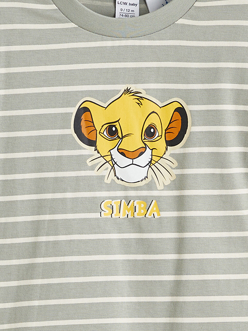 Yeşil Aslan Kral Baskılı Erkek Bebek Tişört ve Şort-2