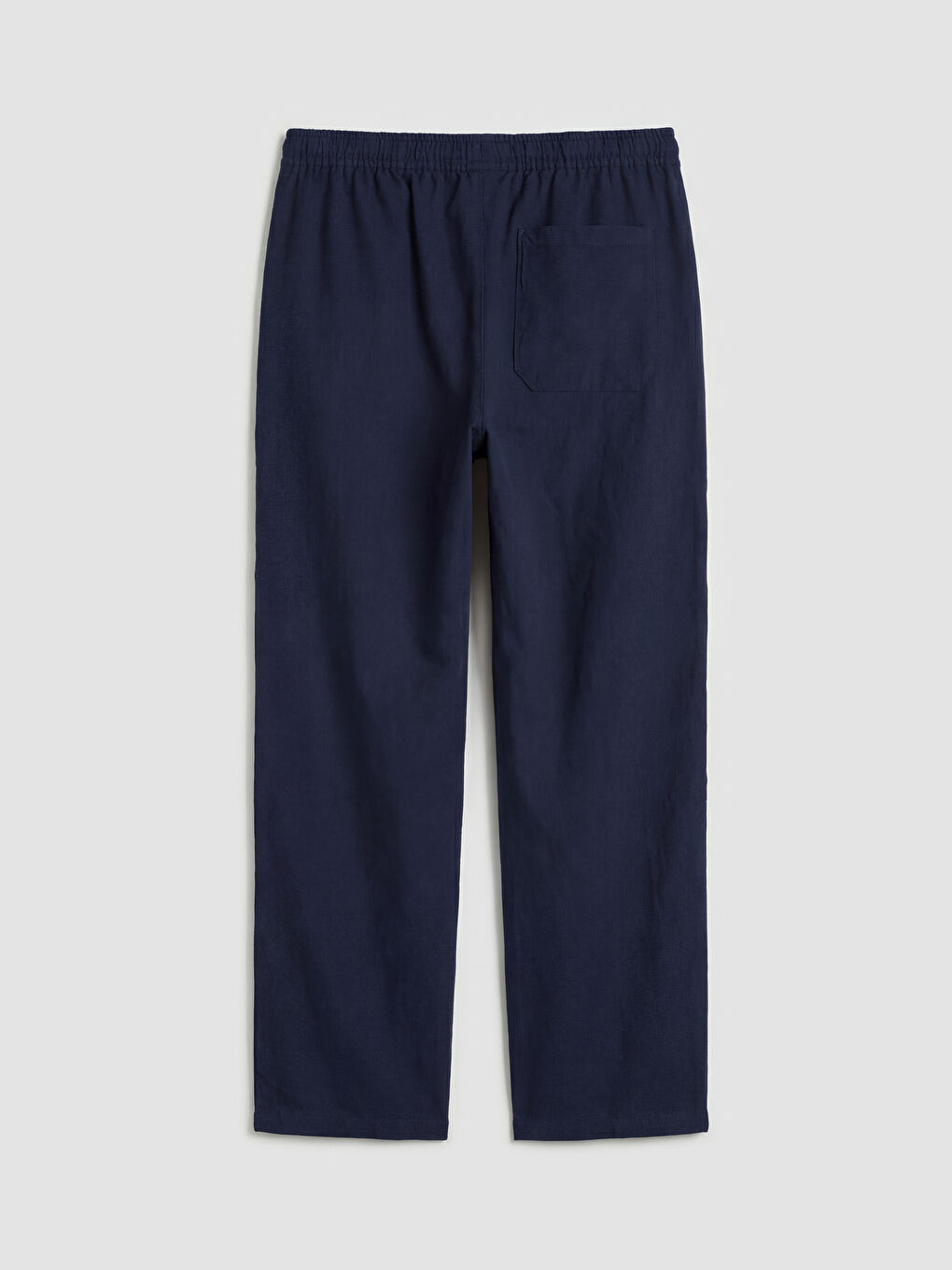 Relaxed Fit Linen-Look Men's Trousers-10