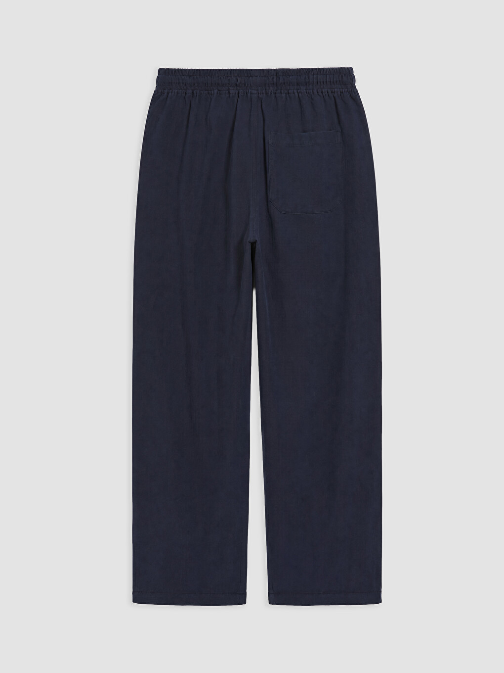 Lacivert Relax Fit Keten Görünümlü Erkek Pantolon-5
