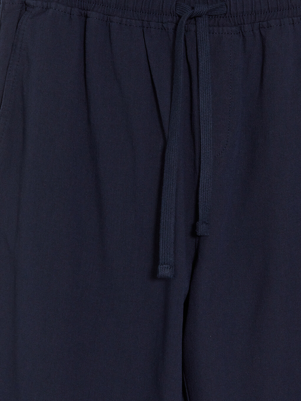 Lacivert Relax Fit Keten Görünümlü Erkek Pantolon-6