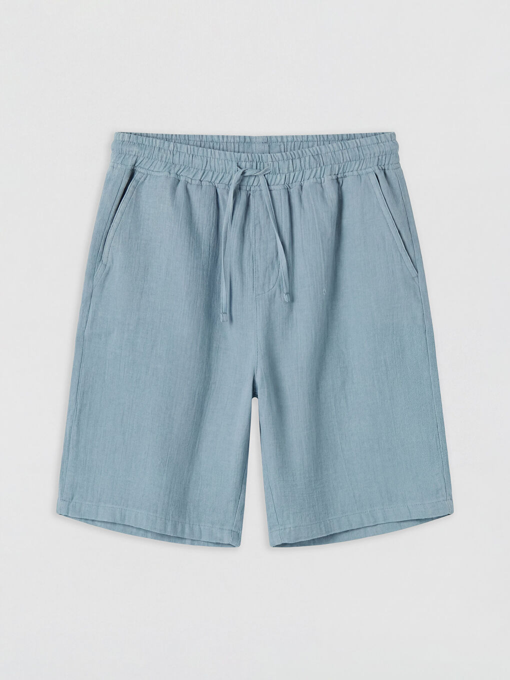 Mavi Loose Fit Müslin Erkek Şort-4