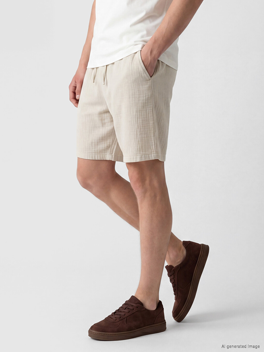 Loose Fit Muslin Men's Shorts