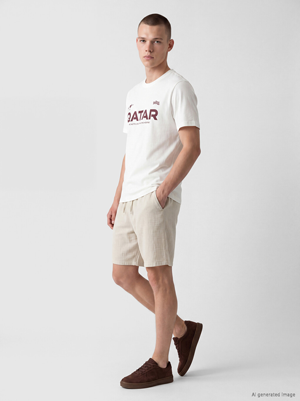 Loose Fit Muslin Men's Shorts-1