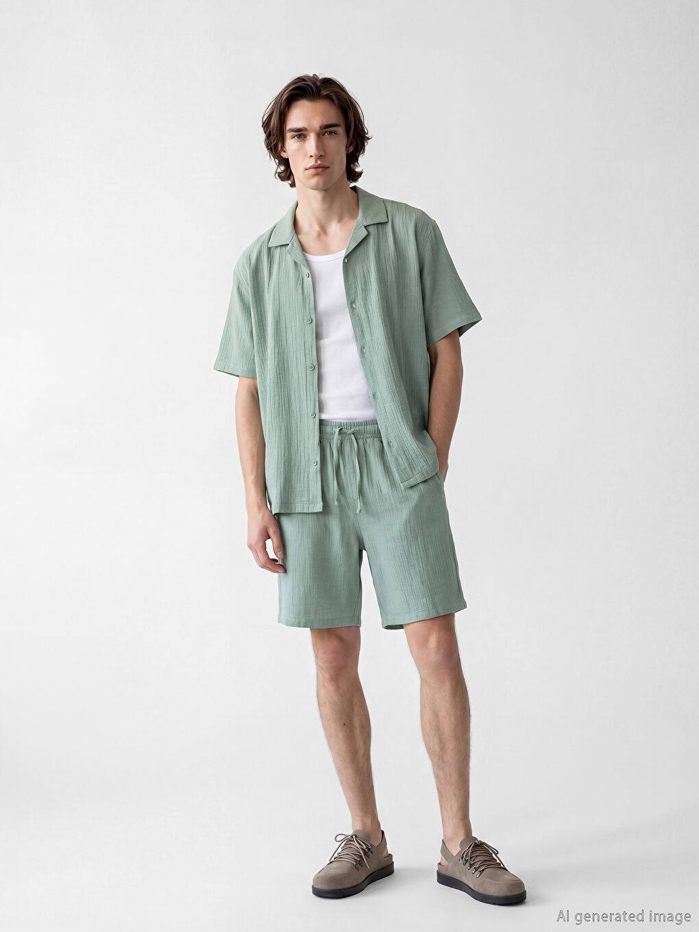 Loose Fit Muslin Men's Shorts