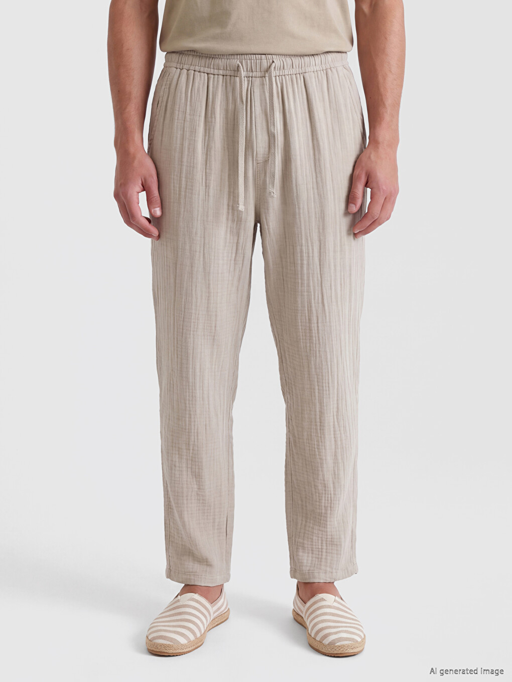 Loose Fit Men's Muslin Trousers-1