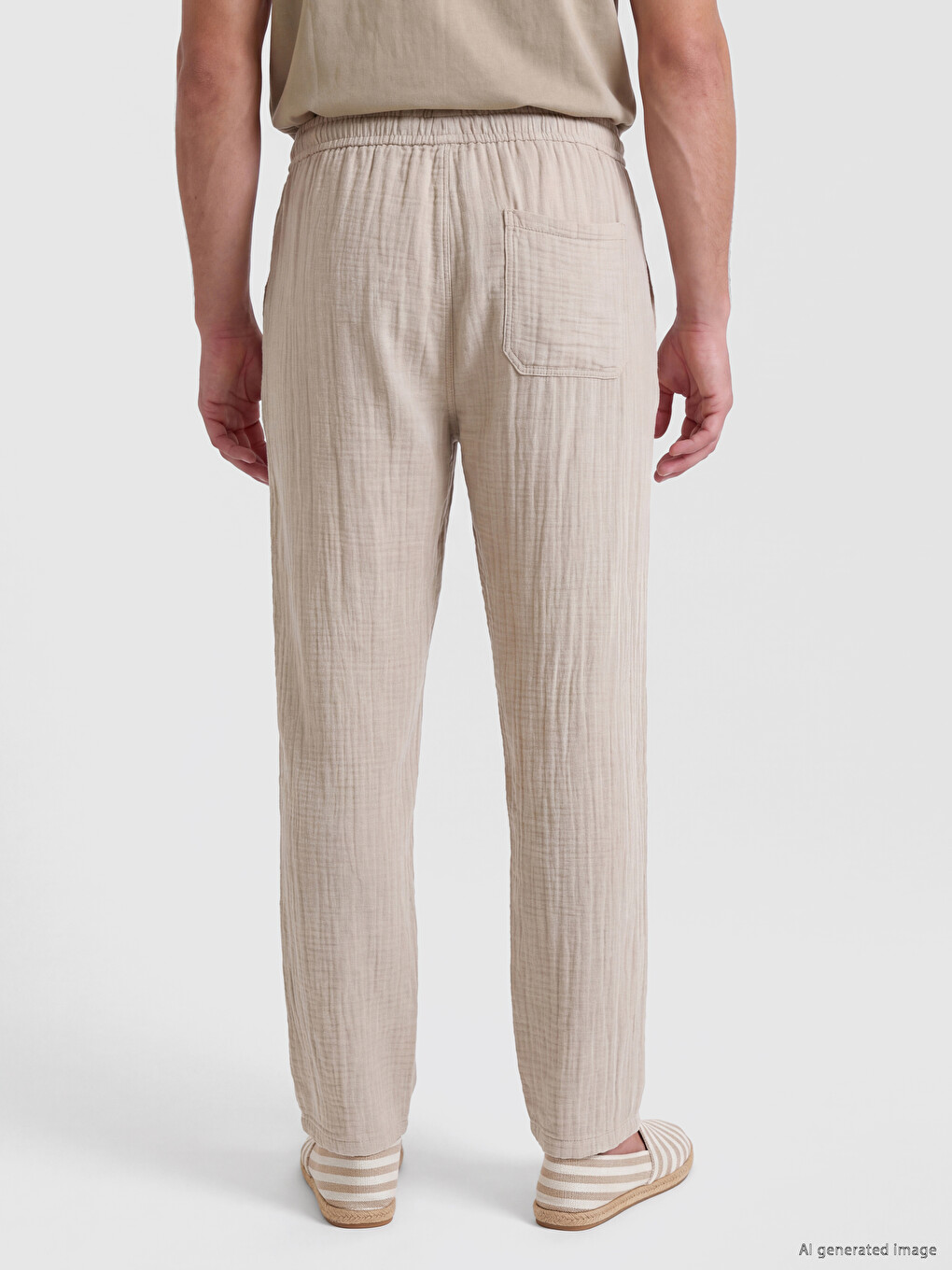 Loose Fit Men's Muslin Trousers-3