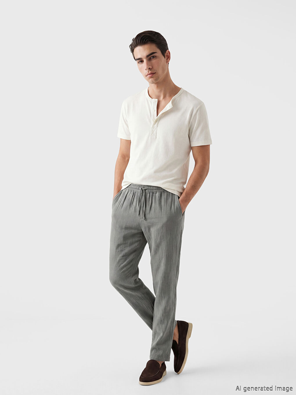 Loose Fit Men's Muslin Trousers-1