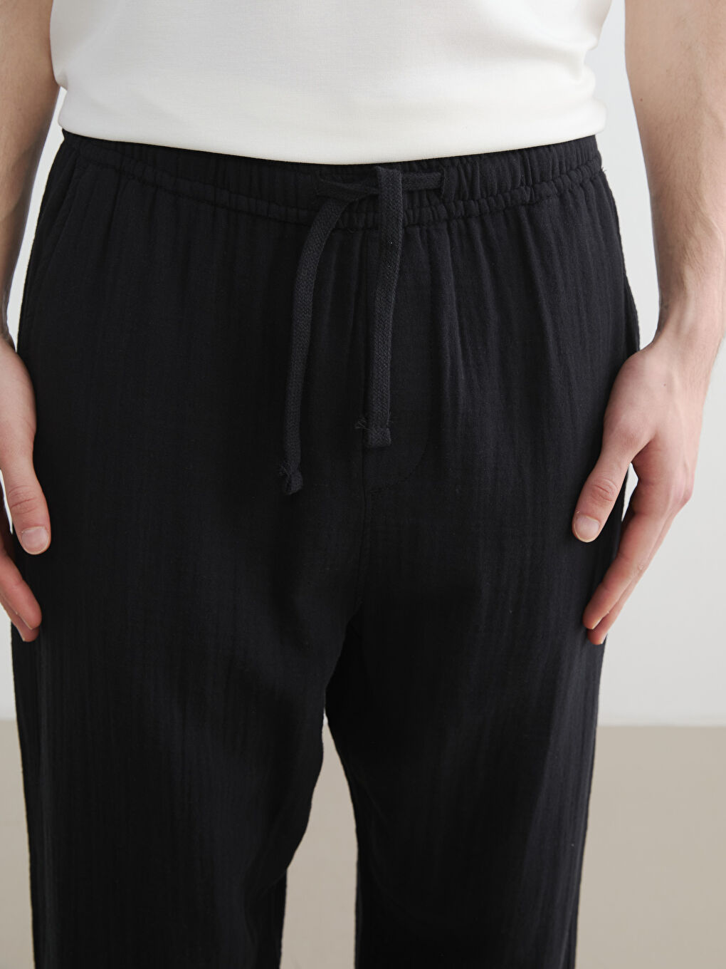 Muslin Men's Wide Fit Trousers-5