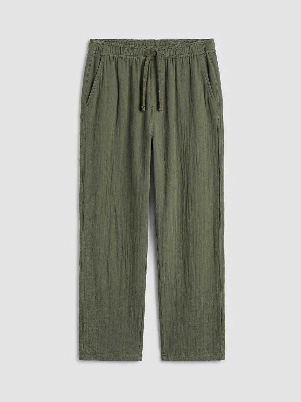 Relaxed Fit Men's Muslin Trousers-9