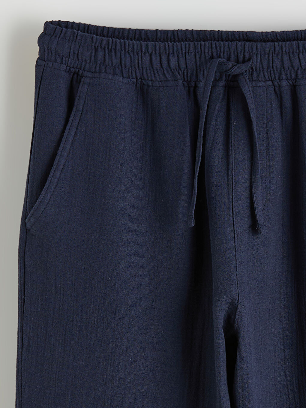 Lacivert Rahat Kalıp Müslin Erkek Pantolon-6