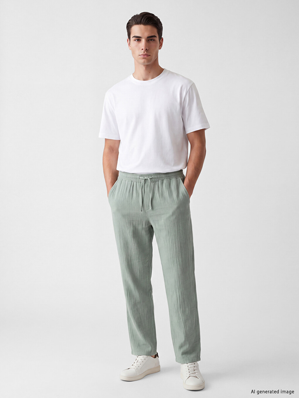 Loose Fit Men's Muslin Trousers-1