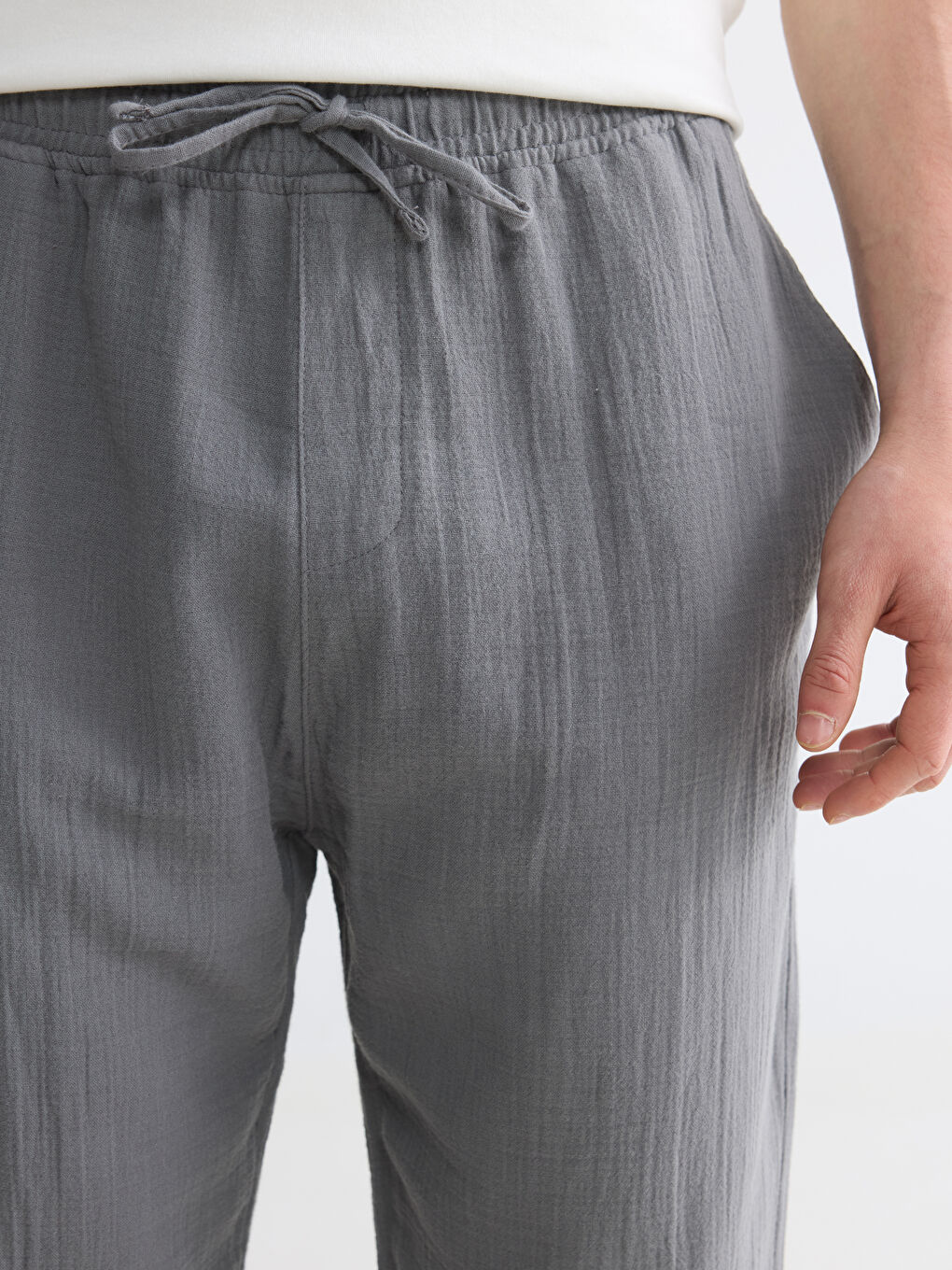 Loose Fit Men's Muslin Trousers-6