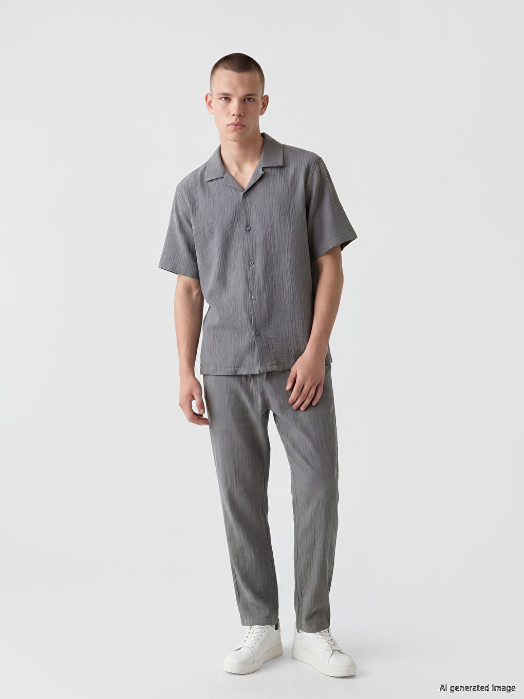 Loose Fit Men's Muslin Trousers-2