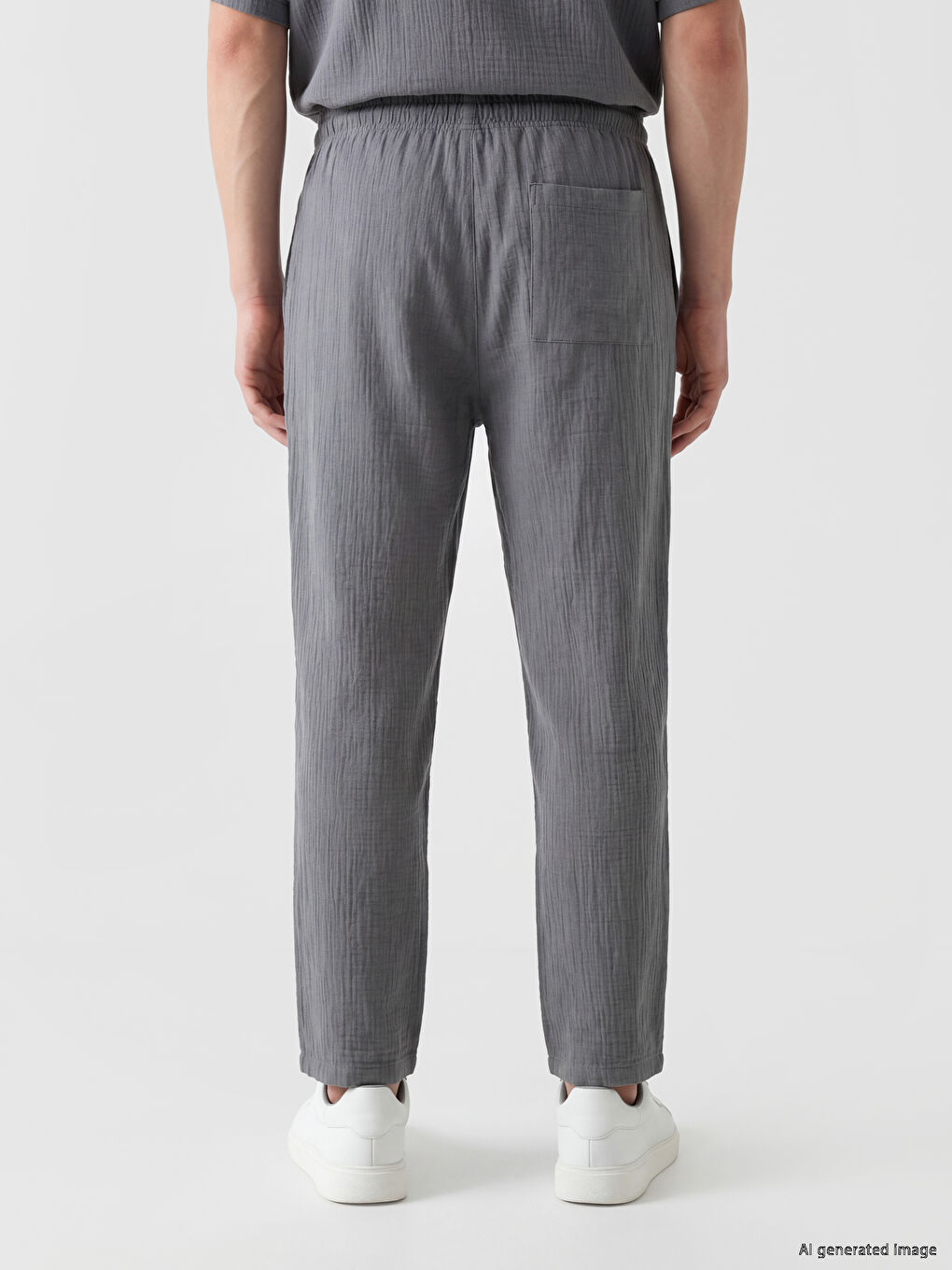 Loose Fit Men's Muslin Trousers-9