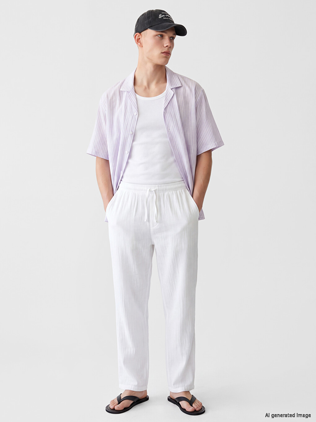 Loose Fit Men's Muslin Trousers-1