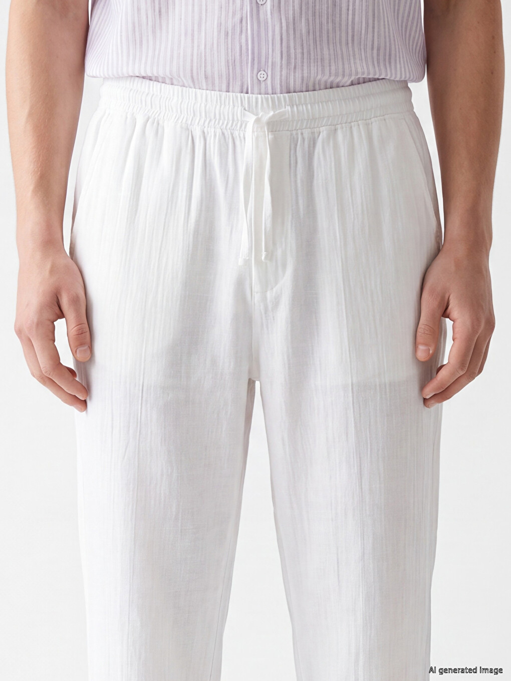 Loose Fit Men's Muslin Trousers-2