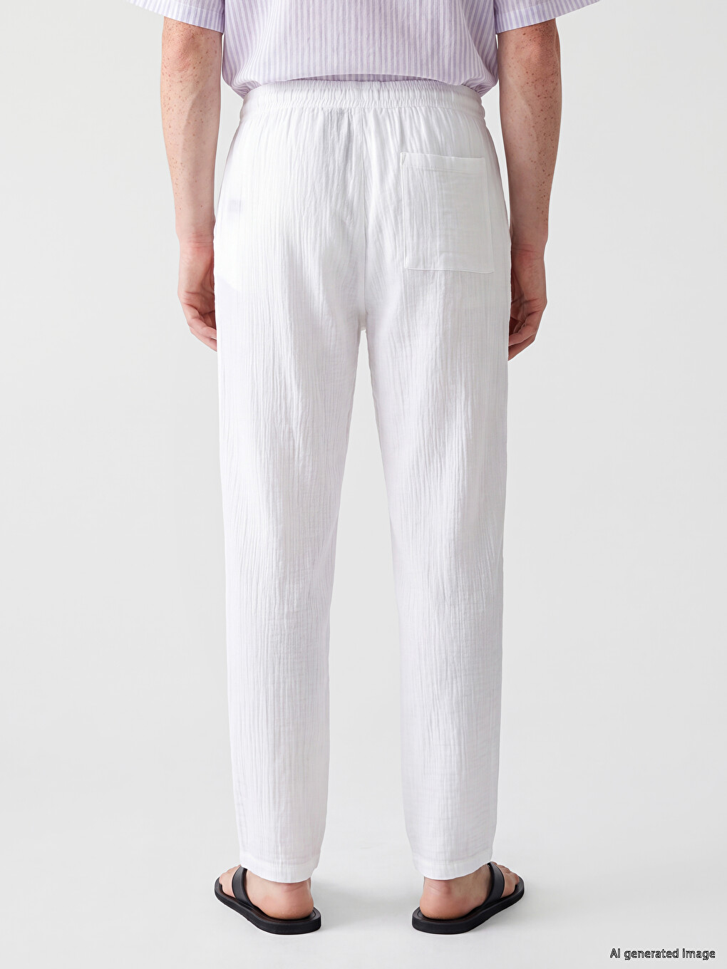 Loose Fit Men's Muslin Trousers-3