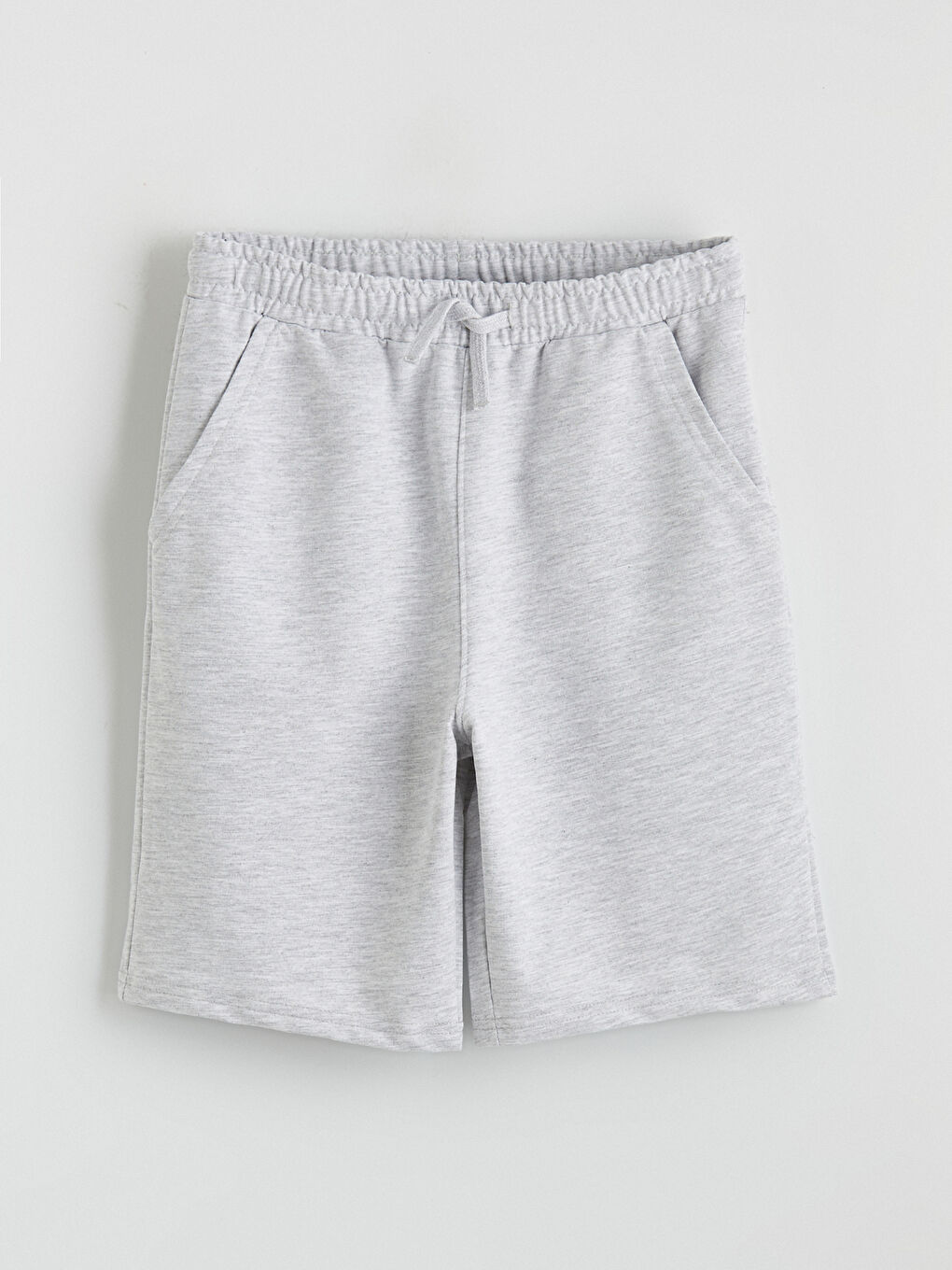 Gri Beli Lastikli Erkek Çocuk Şort