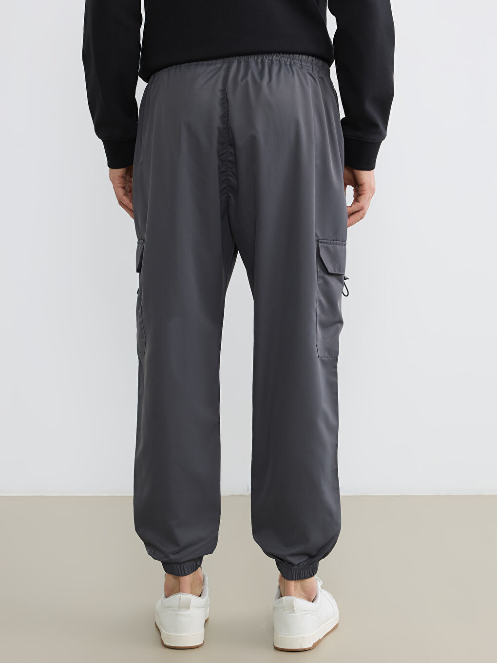 Man GREY Cargo Trousers-3