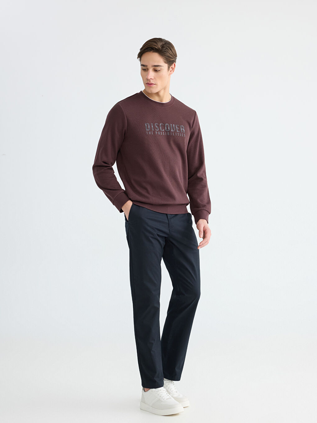 Lacivert Standart Kalıp Erkek Chino Pantolon