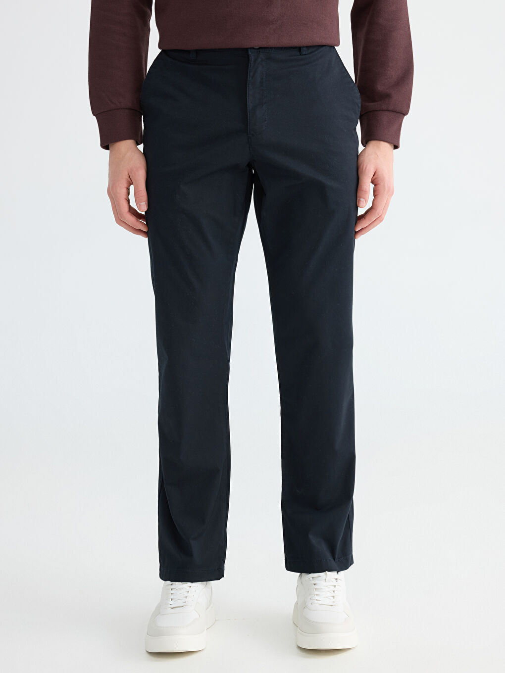 Lacivert Standart Kalıp Erkek Chino Pantolon-1