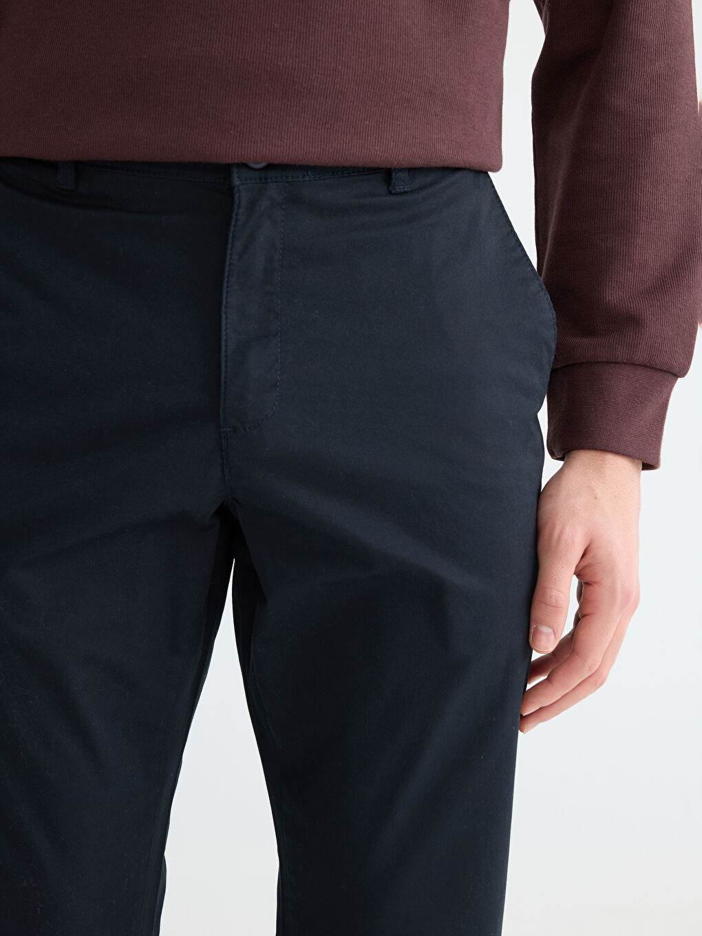 Lacivert Standart Kalıp Erkek Chino Pantolon-2