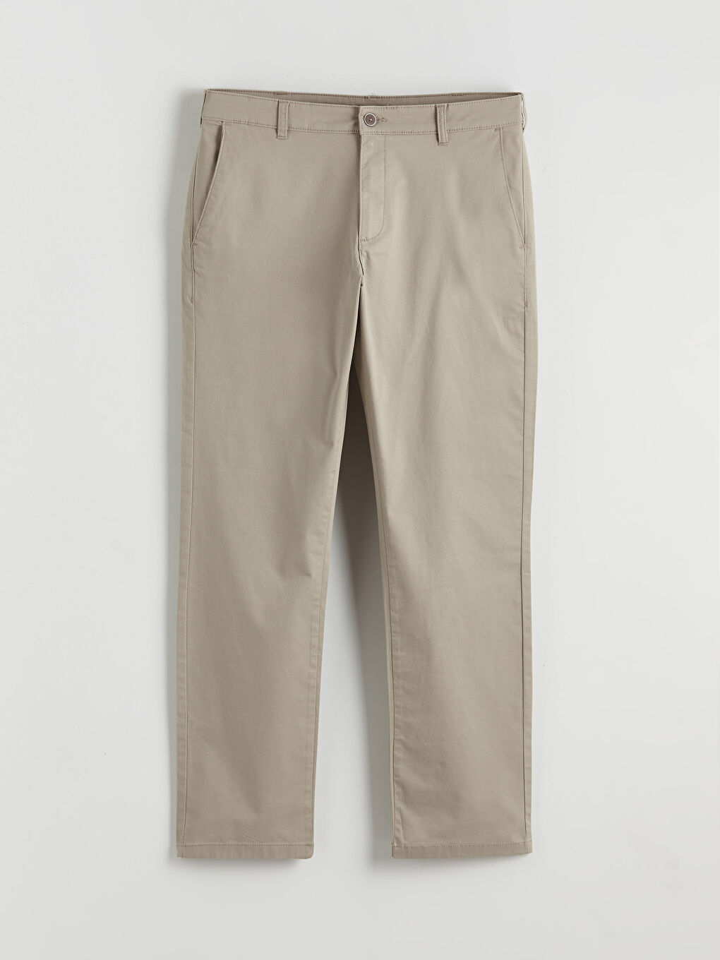 Bej Standart Kalıp Erkek Chino Pantolon-4