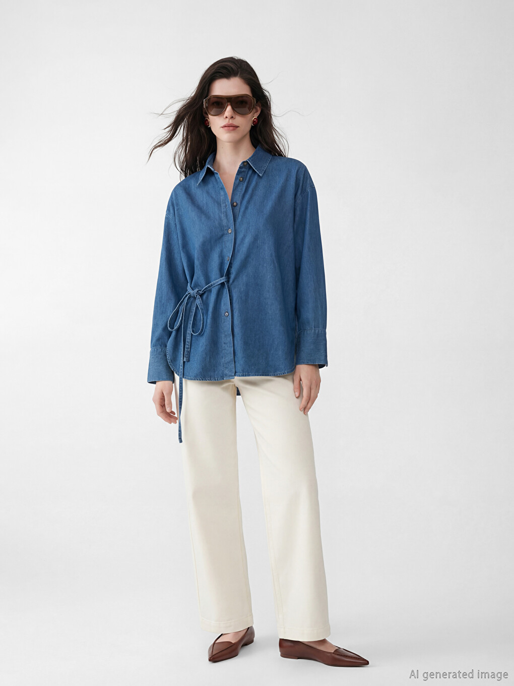 Woman Indigo Shirt Tunic-1