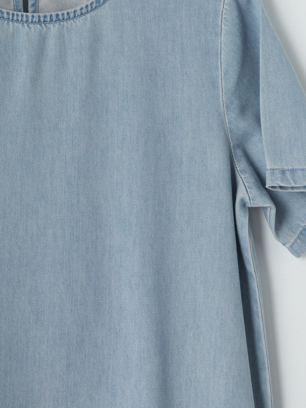 Жена Индиго Рокля от дънков плат-6