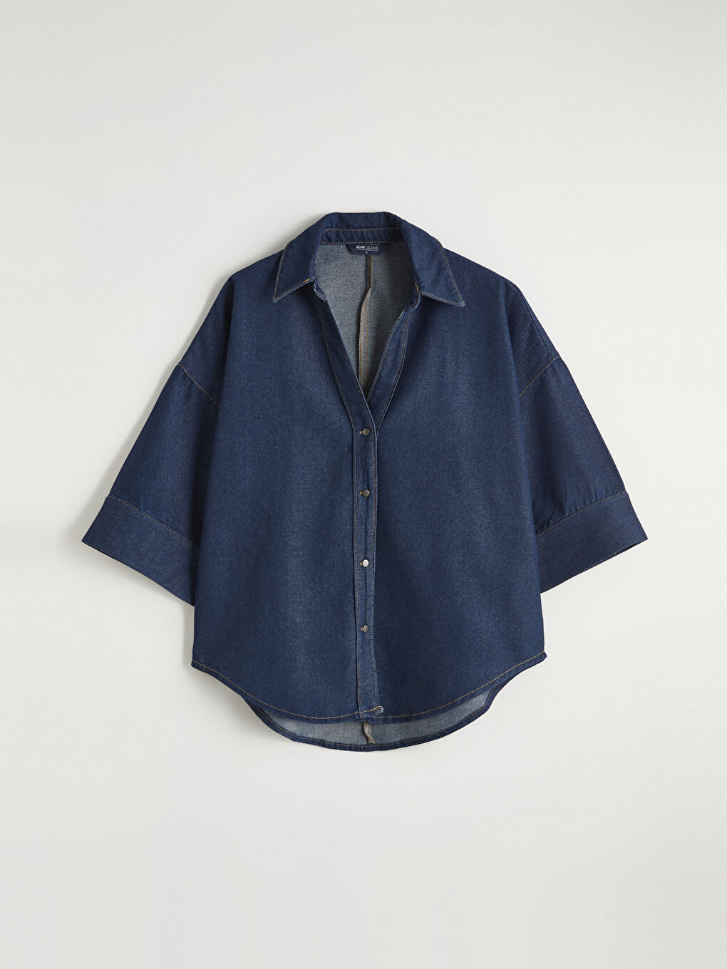 Woman INDIGO Denim Shirt-4