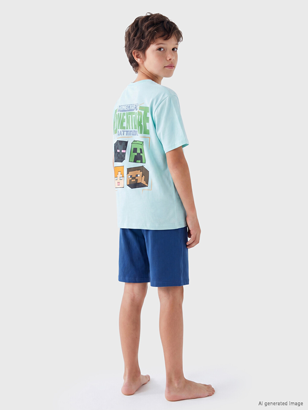Minecraft Printed Boys' Shortie Pyjamas Set-2