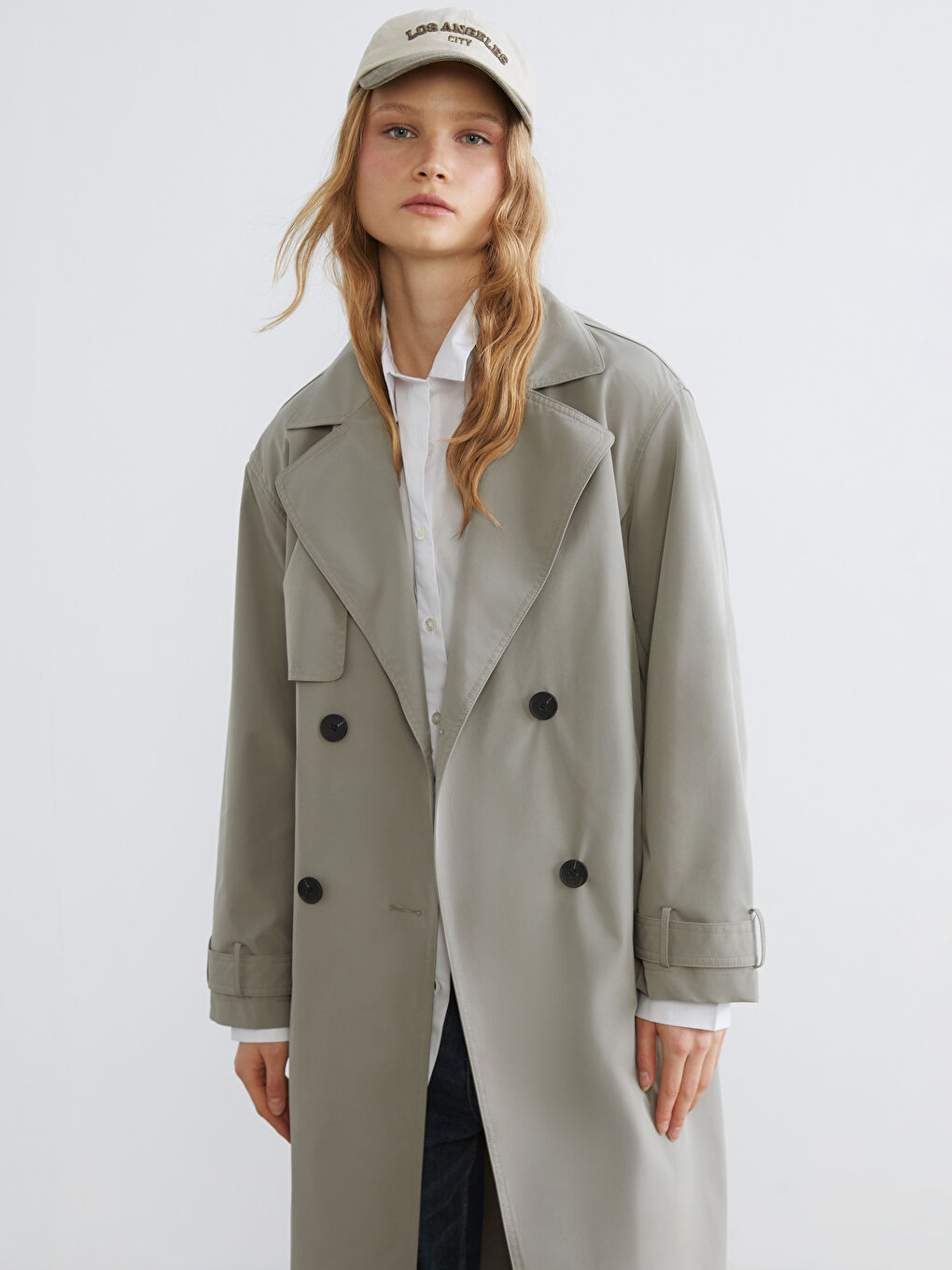 Women's Double-Breasted Trench Coat-1