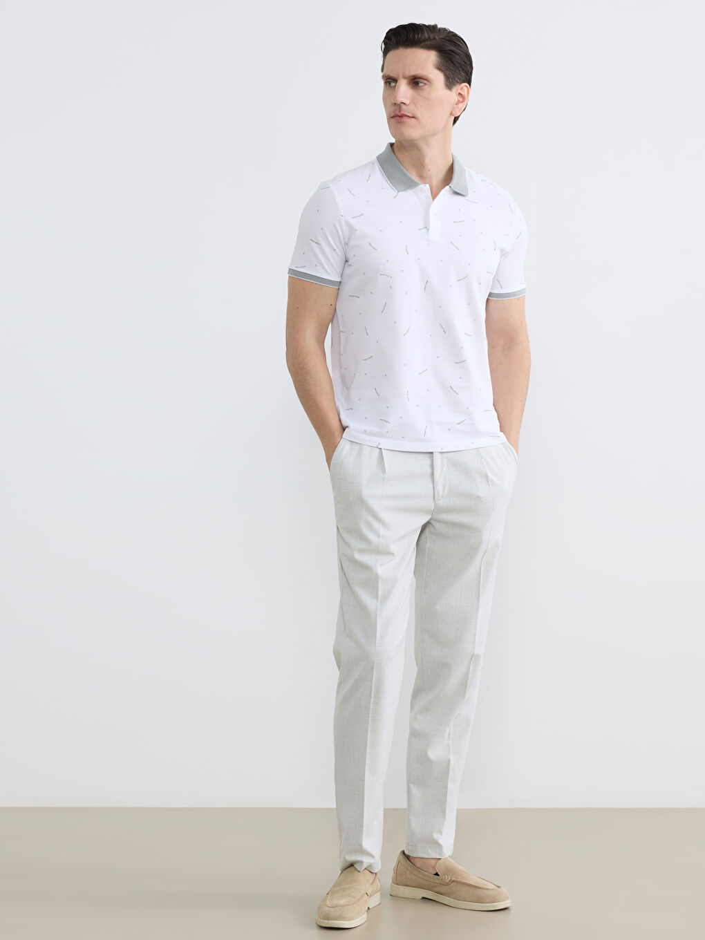 Polo Collar Pique Men's T-Shirt-1