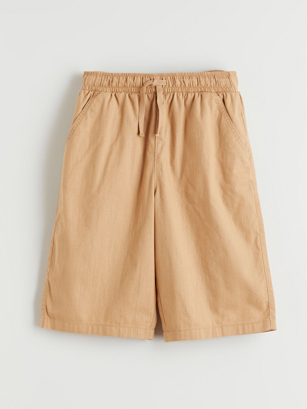 Mandarin Collar Shirt and Shorts-4