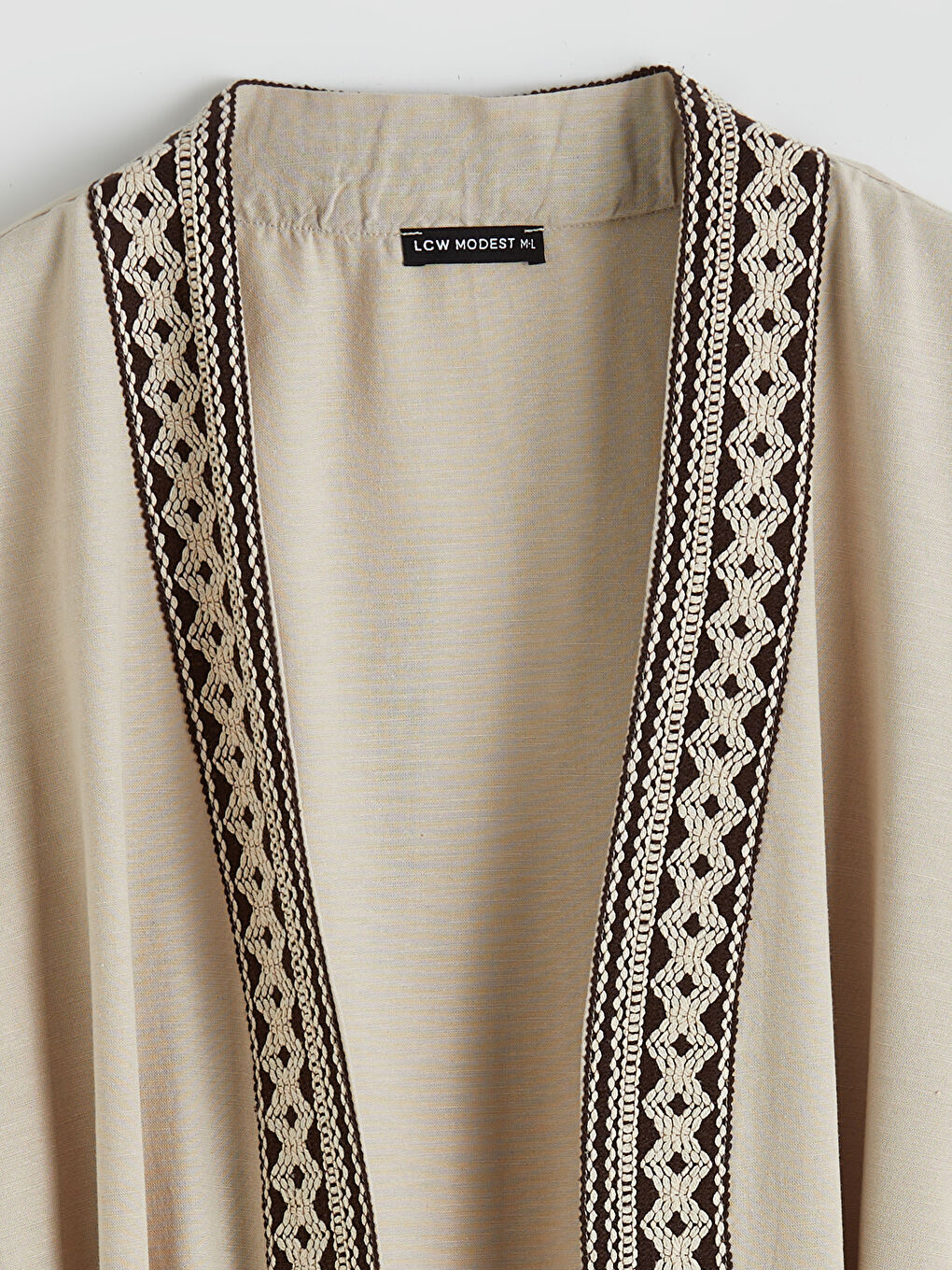 Ženski kimono od mešavine lana oversize kroja-5