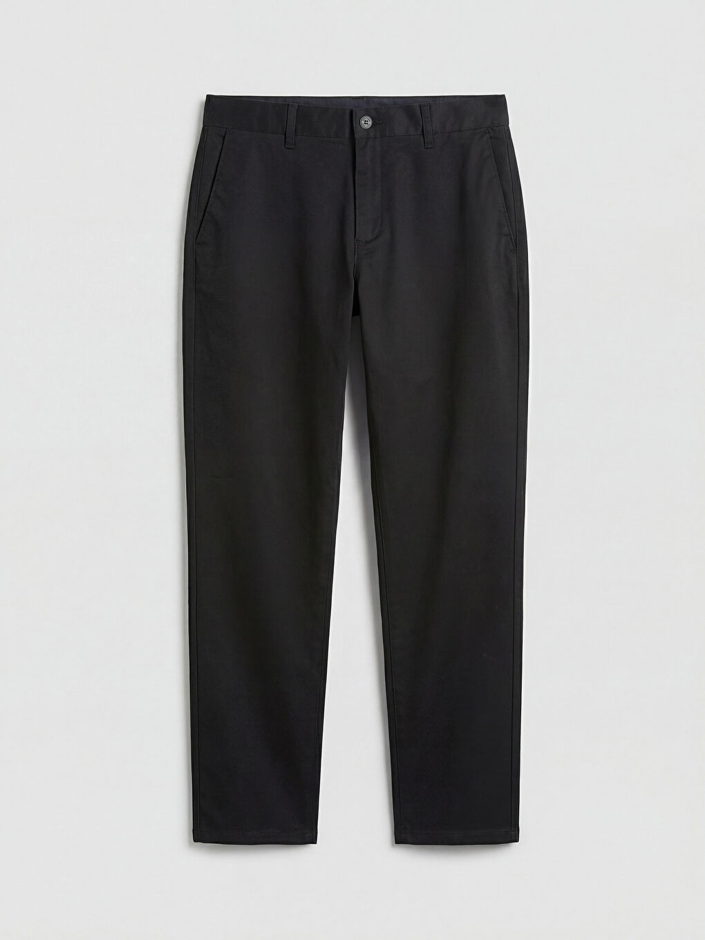 Siyah Dar Kalıp Erkek Chino Pantolon-4