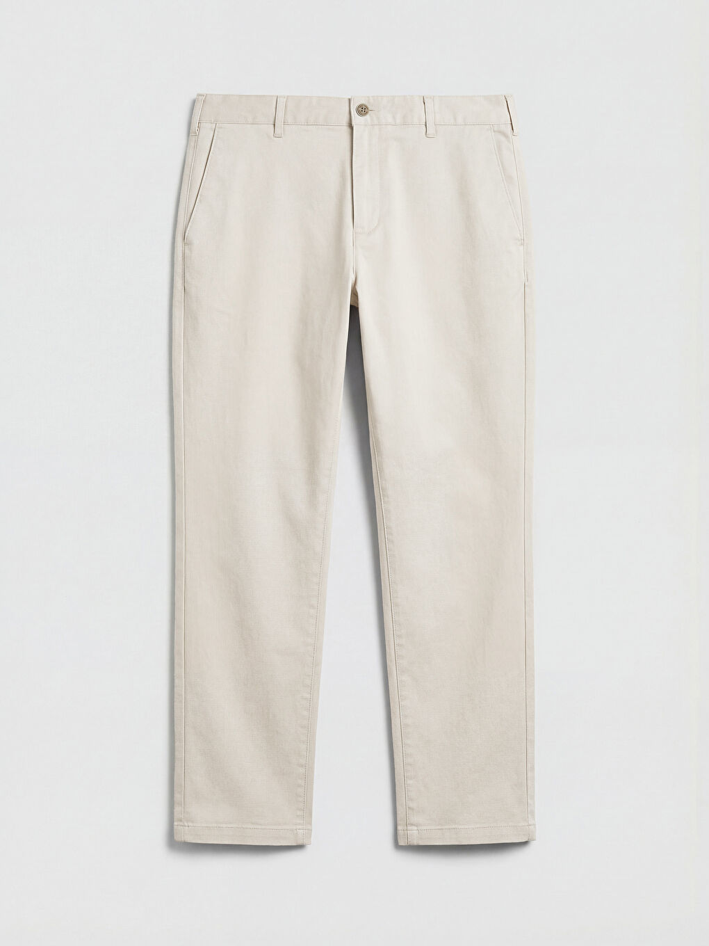 Bej Dar Kalıp Erkek Chino Pantolon-4