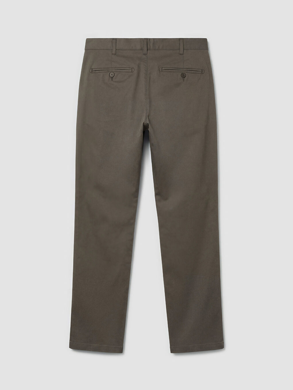 Haki Dar Kalıp Erkek Chino Pantolon-5
