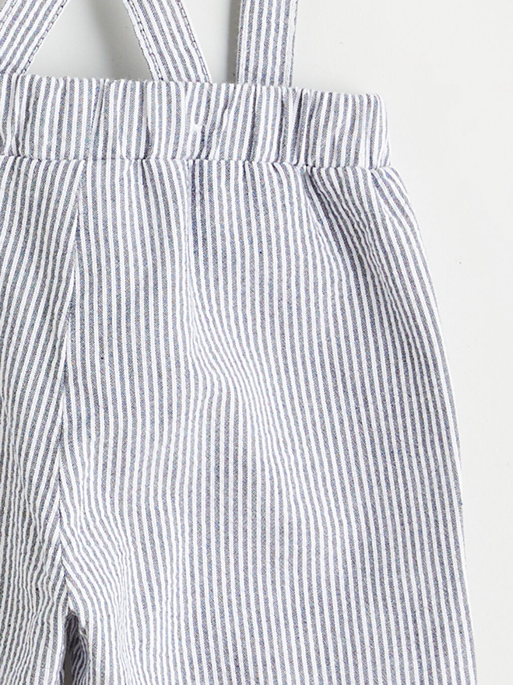 Ekru Polo Yaka Erkek Bebek Tişört Ve Askılı Pantolon 2'li-6