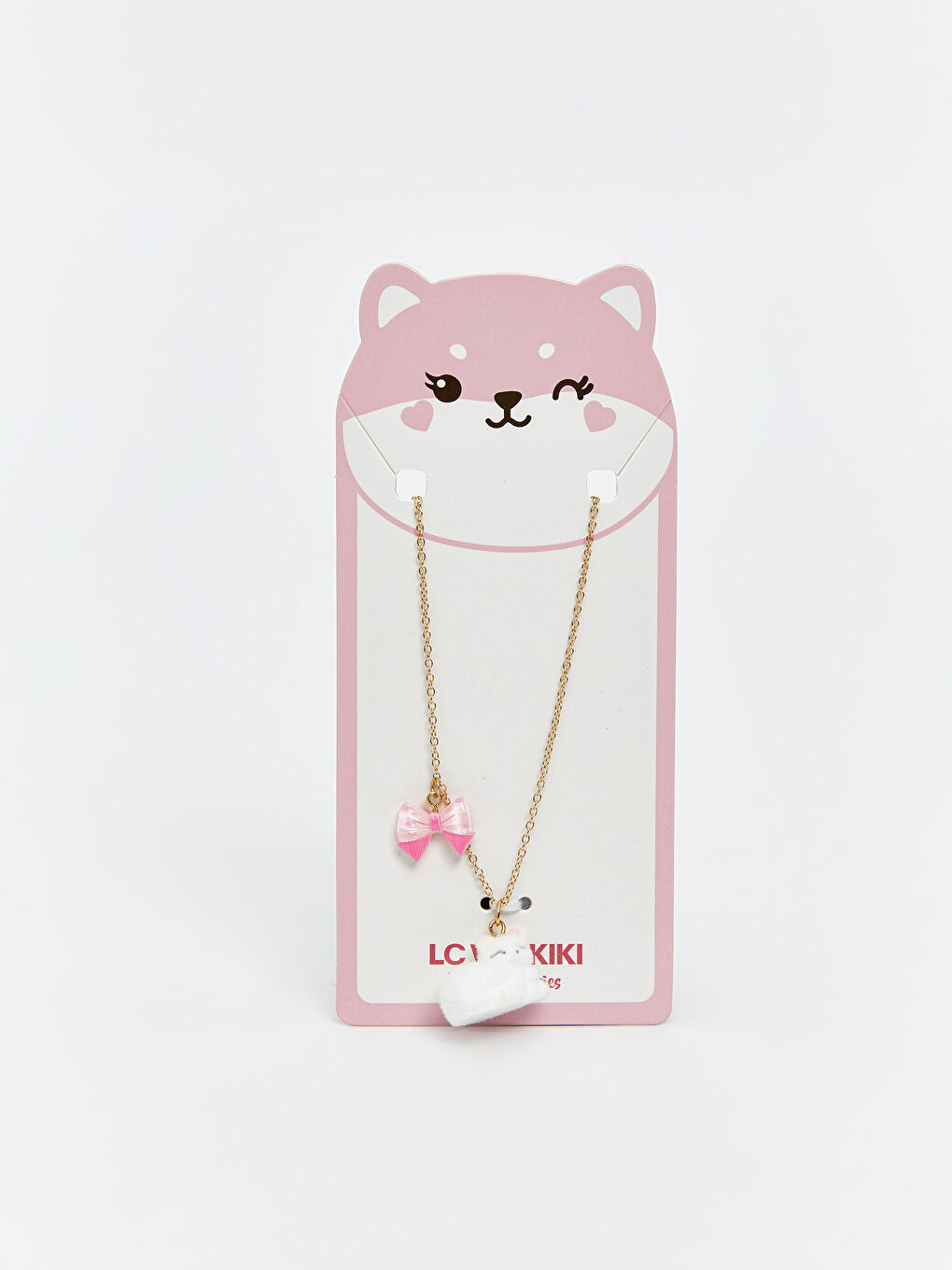 Karışık Fiyonk Detaylı Kız Çocuk Kolye