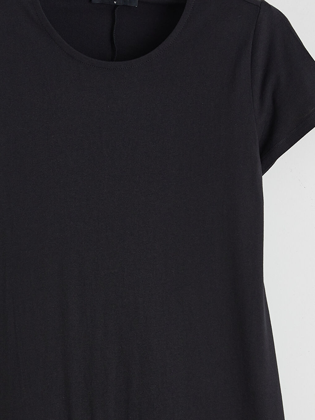 Мини-платье А-силуэта с круглым вырезом-5